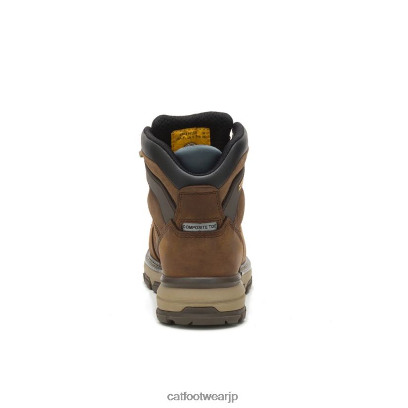 掘削機スーパーライト防水シンサレートカーボン複合つま先ワークブーツ ダークブラウン 女性 N2JB0V283 Caterpillar |ワークブーツ